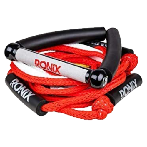 Ronix Bungee Wakesurf Rope with Handle (Red/Silver)